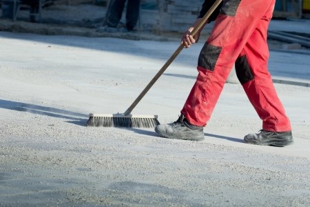 Post construction concrete cleaning